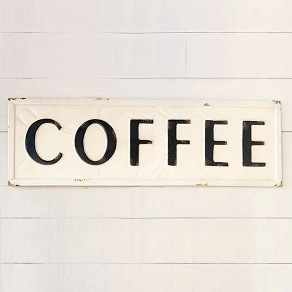 HUGE Metal Coffee Sign - Vintage Signs - Decor Steals | Decor Steals