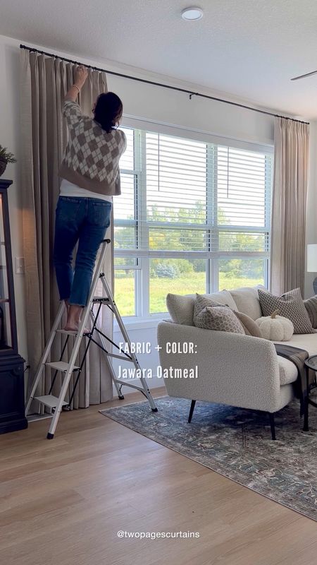 Window treatments finish a space. I’m using side panels that I don’t ever close. I love the warmth, depth and coziness they have added to my home. These are the Jawara curtain in Oatmeal, pinch pleat with privacy liner. 

#LTKSeasonal #LTKhome #LTKsalealert