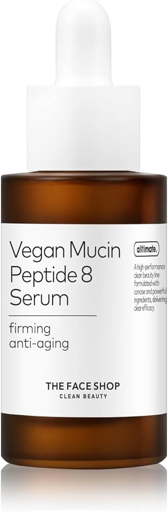 The Face Shop 8 Peptide Serum, Vegan Mucin for Hydrating & Firming, Anti Aging Serum for All Skin... | Amazon (US)