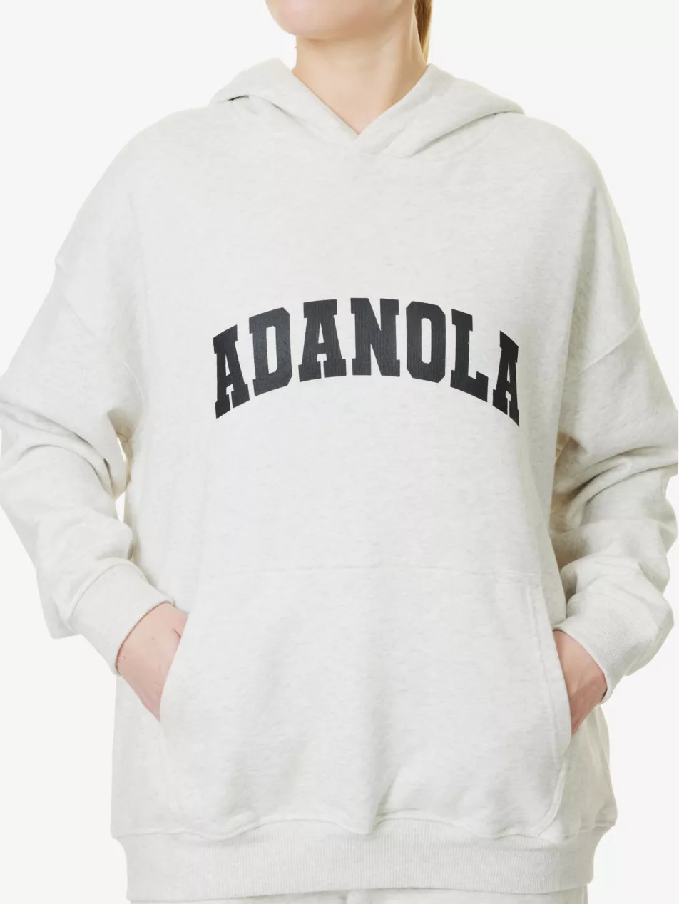 Varsity logo-print oversized organic-cotton fleece hoody | Selfridges