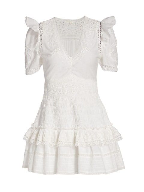 Rena Smocked Cotton Dress | Saks Fifth Avenue