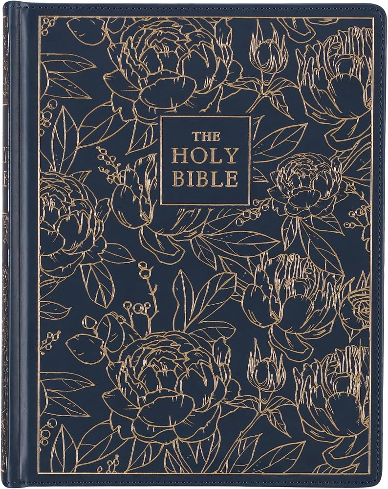 KJV Holy Bible, Large Print Note-taking Bible, Faux Leather Hardcover - King James Version, Navy ... | Amazon (US)