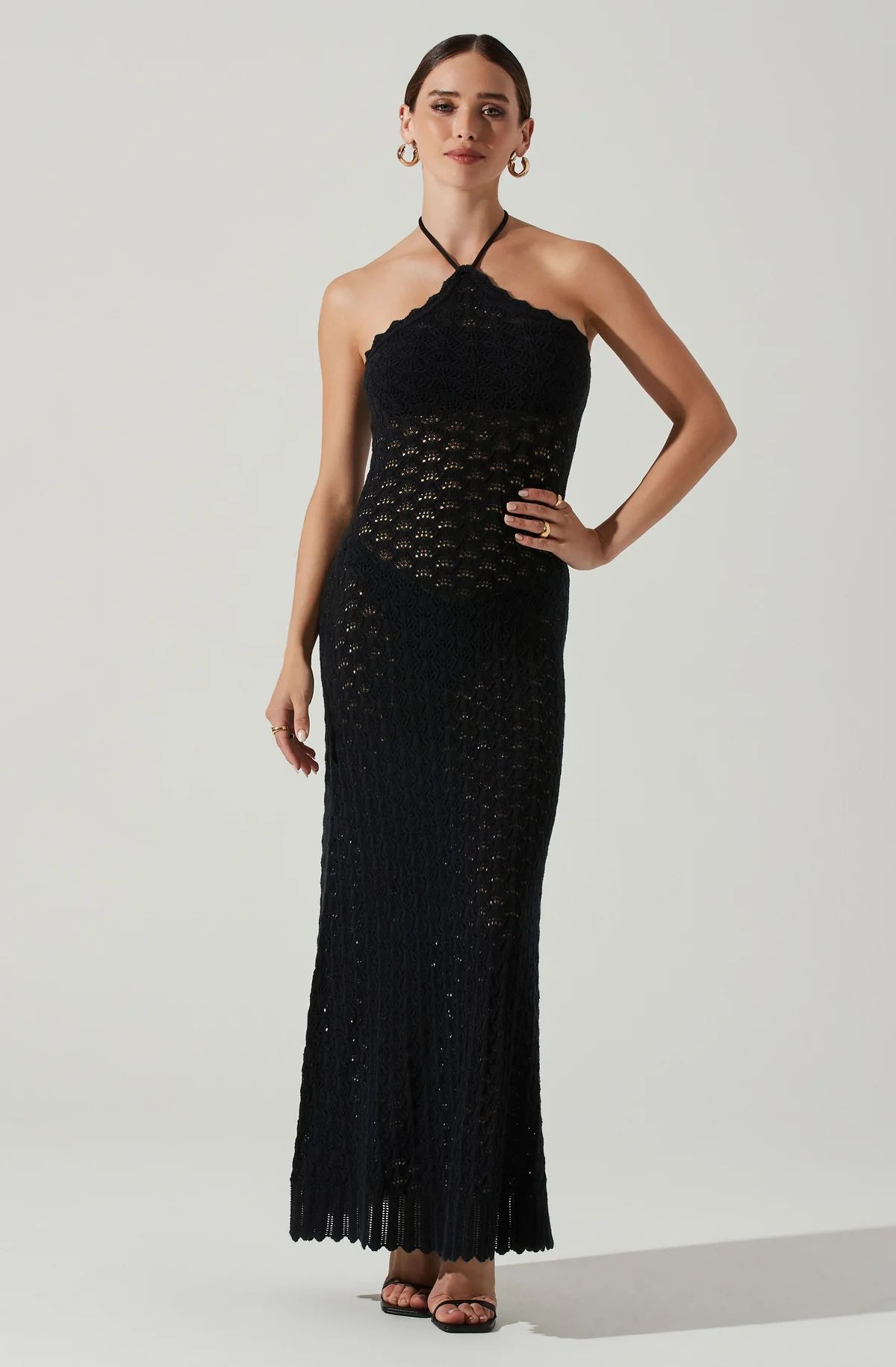 Shira Knit Halter Maxi Dress | ASTR The Label (US)