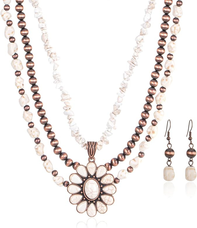 Rustic Couture's Western Jewelry Set for Women Cowgirl Vintage Western Necklace Earring | Amazon (US)