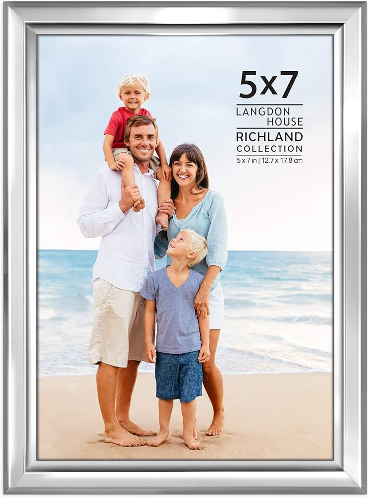 Langdon House 5x7 Silver Picture Frame, Distinguished Edging for Classic Style, Richland Collecti... | Amazon (US)