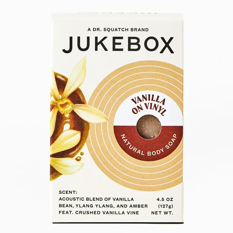Jukebox Vanilla on Vinyl Natural Bar Soap for Women Bathroom and Bath Soap, 4.5 oz | Walmart (US)