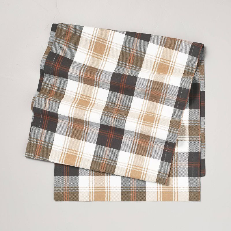 20&#34; x 90&#34; Fall Tartan Plaid Oversized Table Runner - Hearth &#38; Hand&#8482; with Magnol... | Target