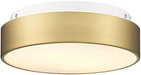Autelo 2-Light Close to Ceiling Light Fixture, 11 inch Frosted Glass Shade Flush Mount Ceiling Li... | Amazon (US)