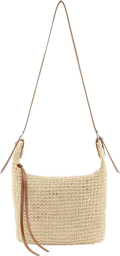 Ayliss Women Straw Handbag Purse Small Summer Beach Handmade Crossbody Shoulder Tote Handbag Hand... | Amazon (US)