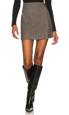 ASTR the Label Audrey Skirt in Black & Tan Plaid from Revolve.com | Revolve Clothing (Global)