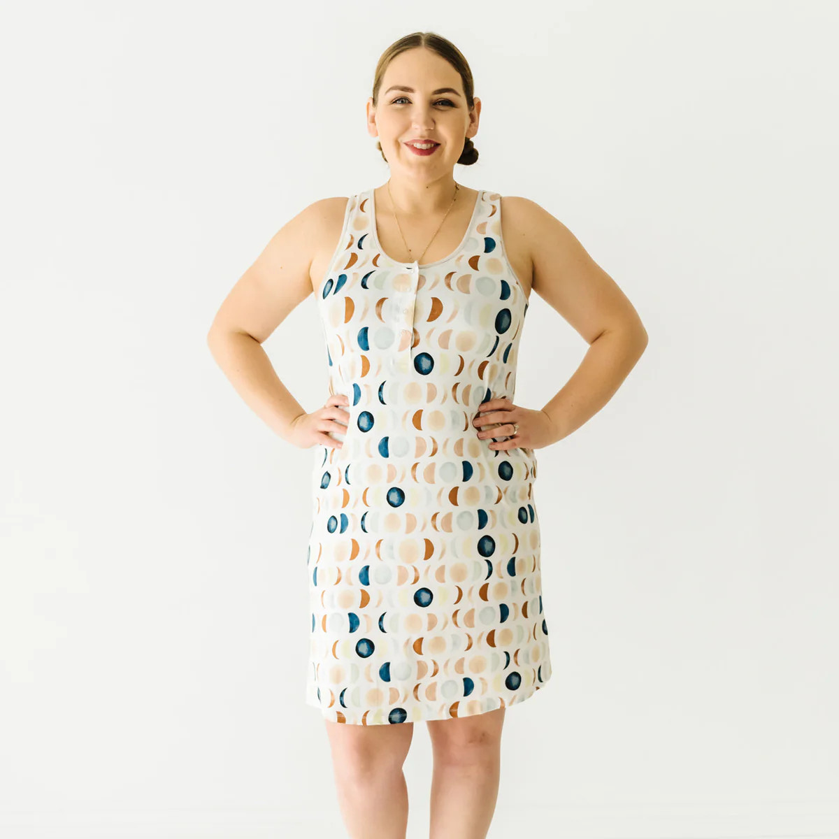 Luna Neutral Women's Tank Nightgown | Little Sleepies
