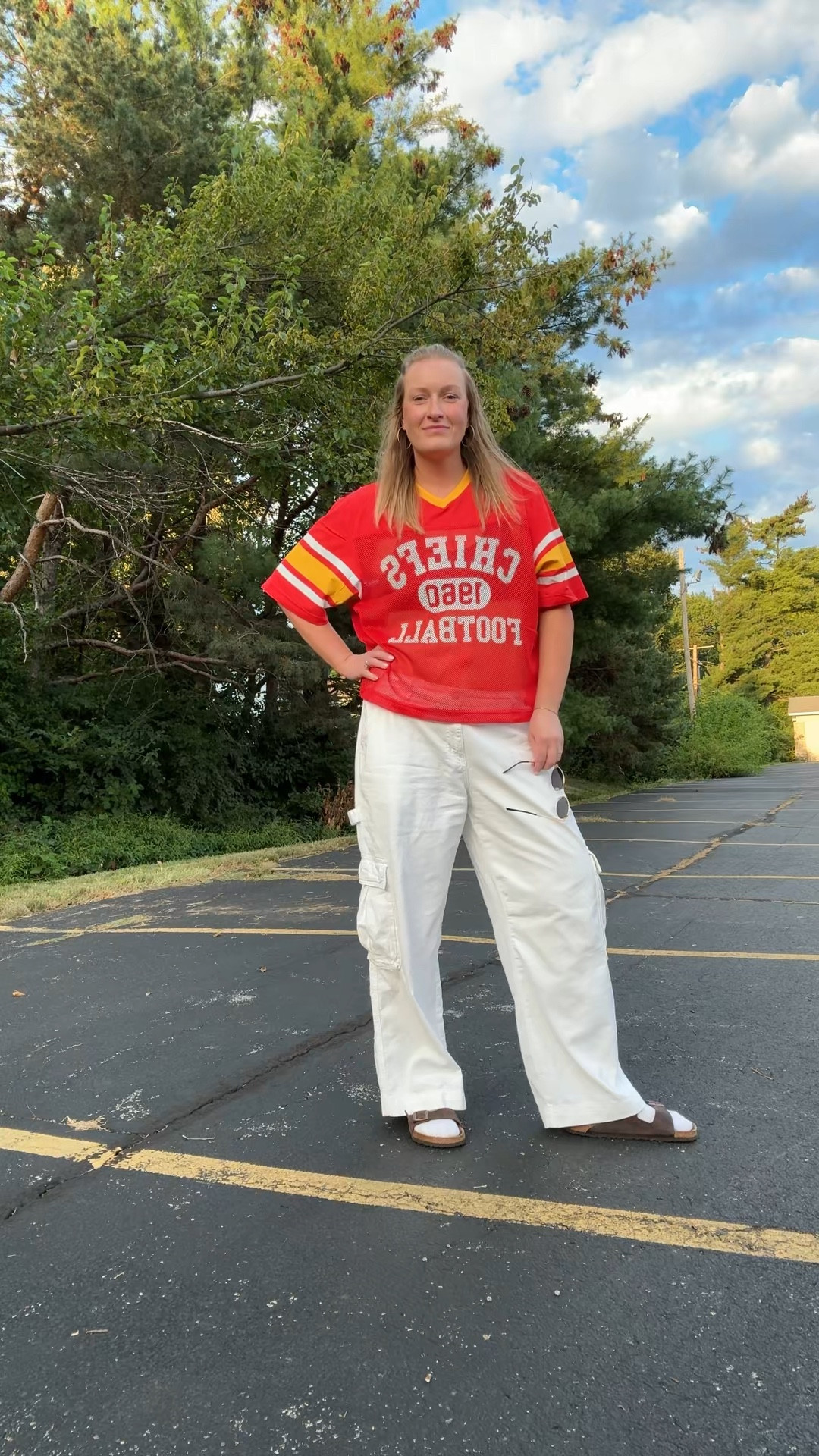 Game day ready 💛❤️ Chiefs jersey + oversized white cargos = my new Friday uniform 🙌 Paired it with my Olive & June press-ons (still going strong a whole week later 👏). Linking the fit + my nails for you because this combo is chef’s kiss #ChiefsKingdom #FridayFit #GameDayStyle #LTKfit #LTKunder50 #LTKlinkinbio #LTKfashion #LTKgameDay #oliveandjune

#LTKSaleAlert #LTKFindsUnder50 #LTKBeauty