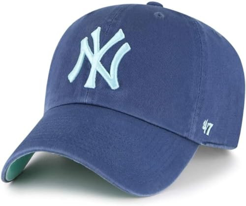 47 New York Yankees Primary Logo Ballpark Clean Up Dad Hat Baseball Cap (Timber Blue Teal Bottom) | Amazon (US)