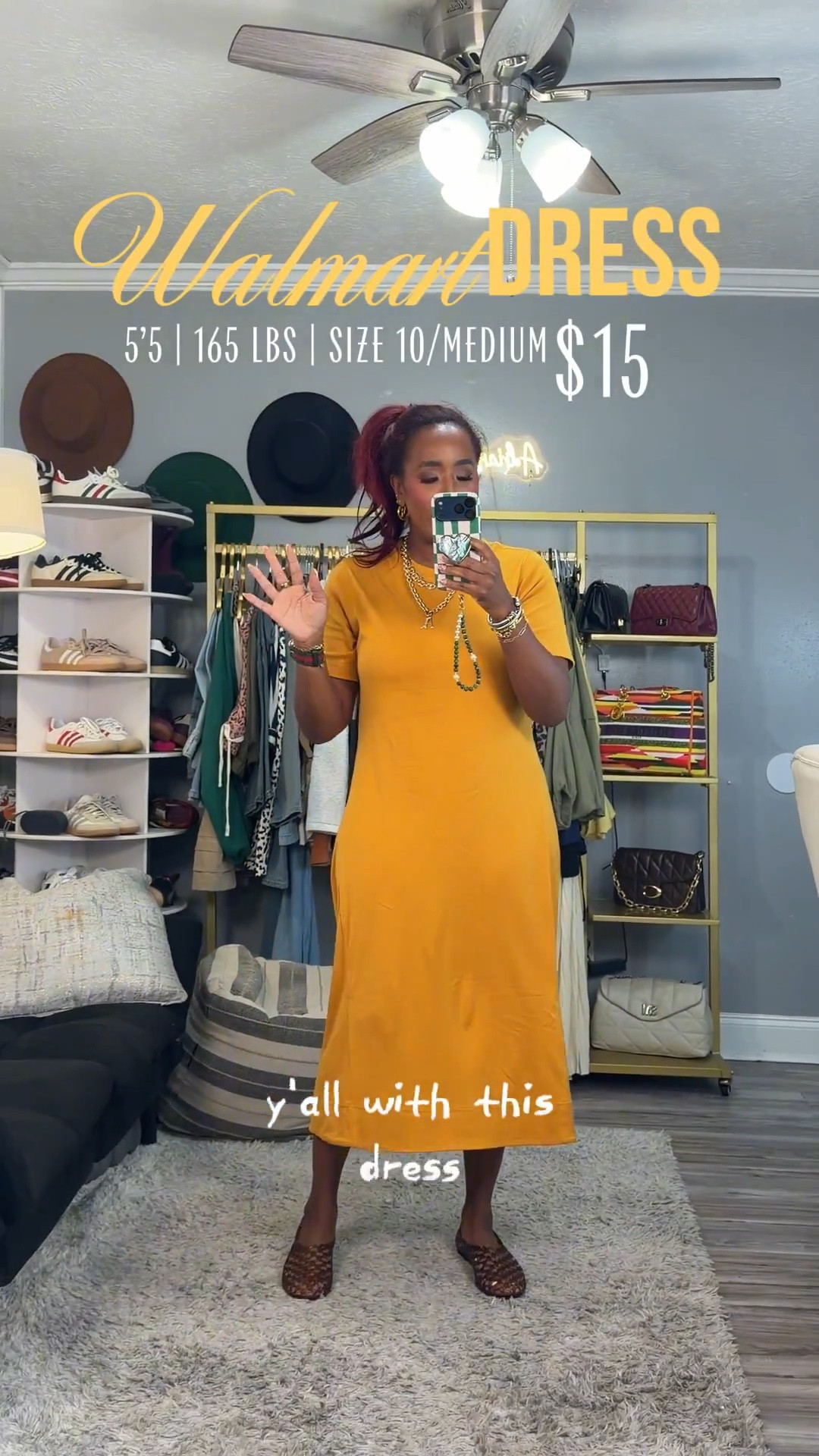 $15 Walmart dress that’s about to be your everyday go-to 👏🏽 effortless, comfy, and sooo easy to style. Throw it on and go without even thinking twice.

Perfect for:
• teachers (cute, modest & classroom ready 🍎)
• casual work days
• running errands
• school drop off/pick up
• brunch with the girls
• travel days (so comfy ✈️)
• church with a quick layer
• weekend lounging but still looking put together

Dress it up with a belt + sandals or keep it chill with sneakers and a denim jacket. She’s that girl for real 💛

Wearing a size LARGE (I prefer a loose fit) • Sizes XS–XXXL • 6 colors/styles available

SIZING REFERENCE/stats- 5’5”, 165 lbs, size 10

#walmartfinds #walmartfashion #affordablefashion #teacheroutfits #teacherstyle #casualoutfitideas #everydaystyle #modestfashion #springoutfits #momstyle #over40style #budgetfriendlyfashion #ootdinspo #styleover40 #comfychic