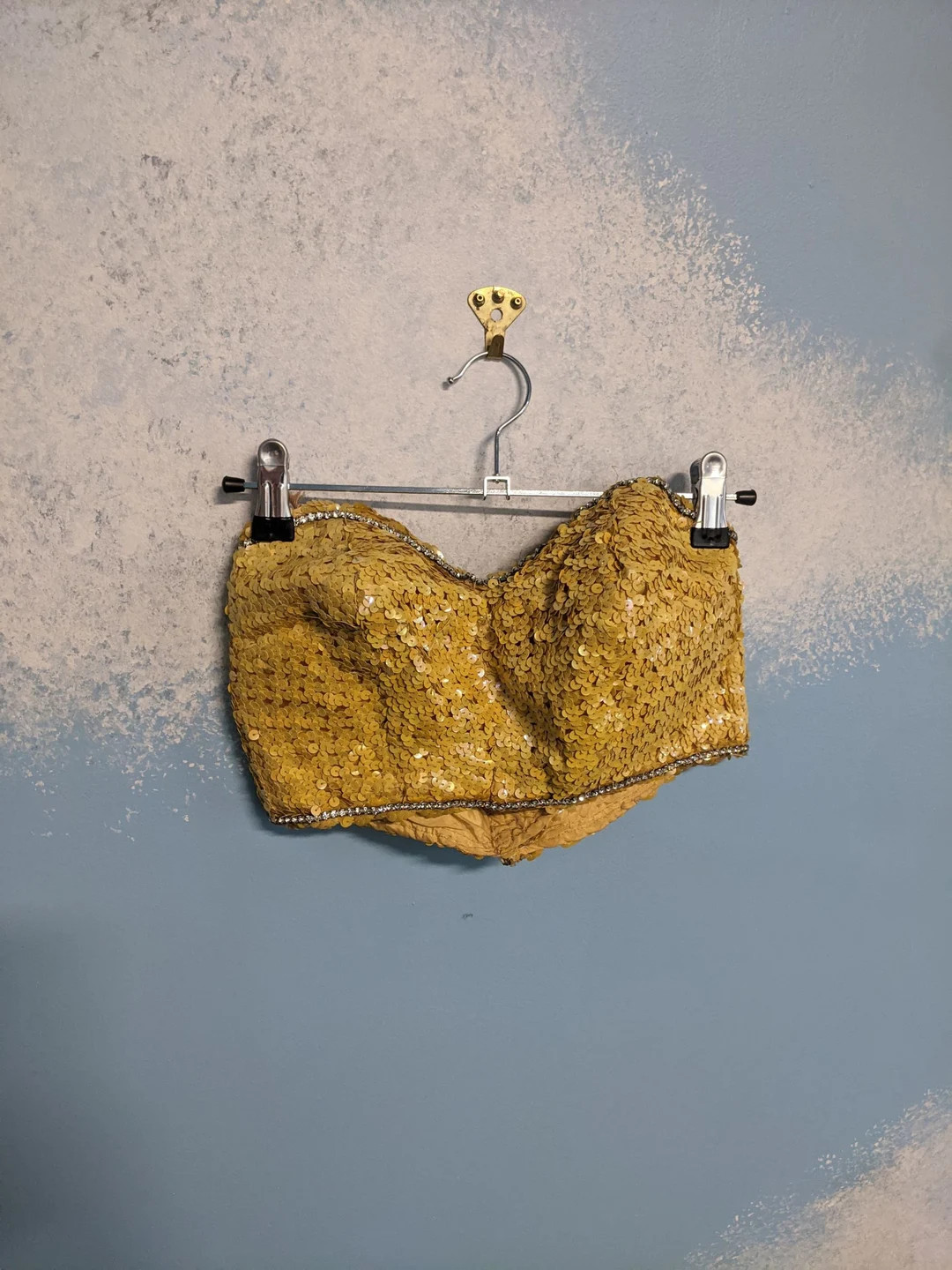 1940s Yellow Sequin Burlesque Showgirl Costume Bra - Etsy | Etsy (US)