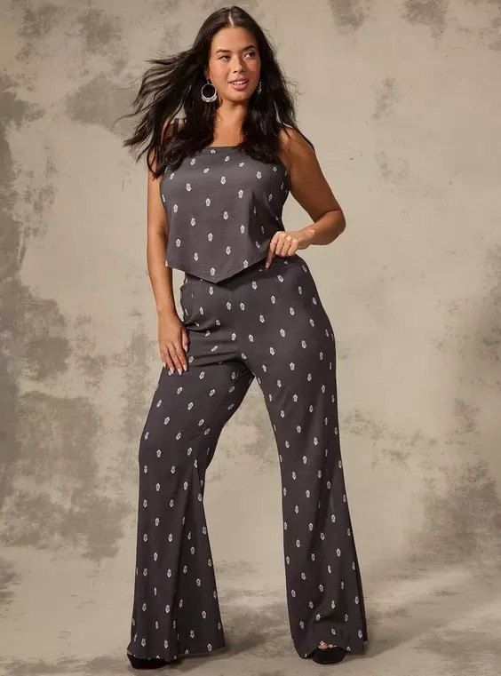 Flare Pant with Side Zip in Multi | Torrid (US & Canada)