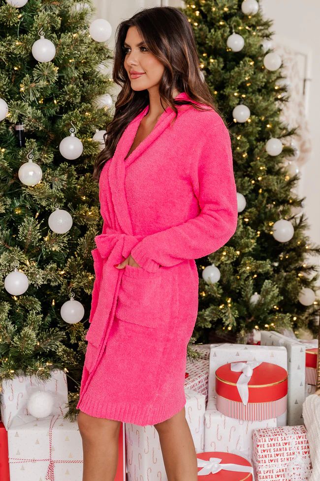 Making Snow Angels Hot Pink Robe | Pink Lily