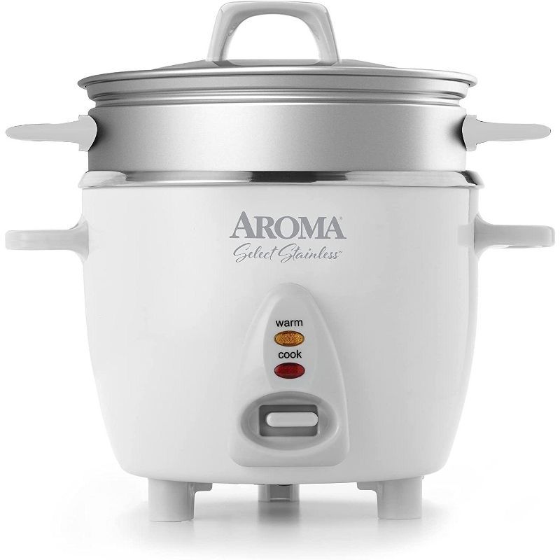 Aroma Housewares ARC-753-1SG 6-Cup (Cooked), 1.2Qt. Select Stainless Pot-Style Rice Cooker, & Foo... | Target
