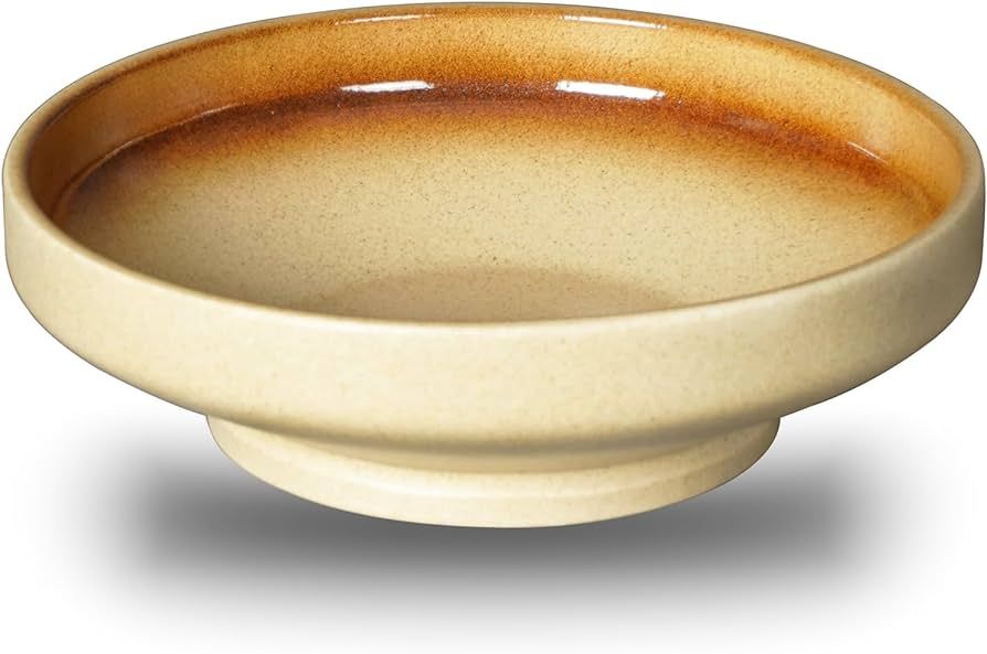 Ceramic Fruit Bowl for Kitchen Counter,Decorative Pedestal Bowl for Table Countertop,Japanese Sty... | Amazon (US)