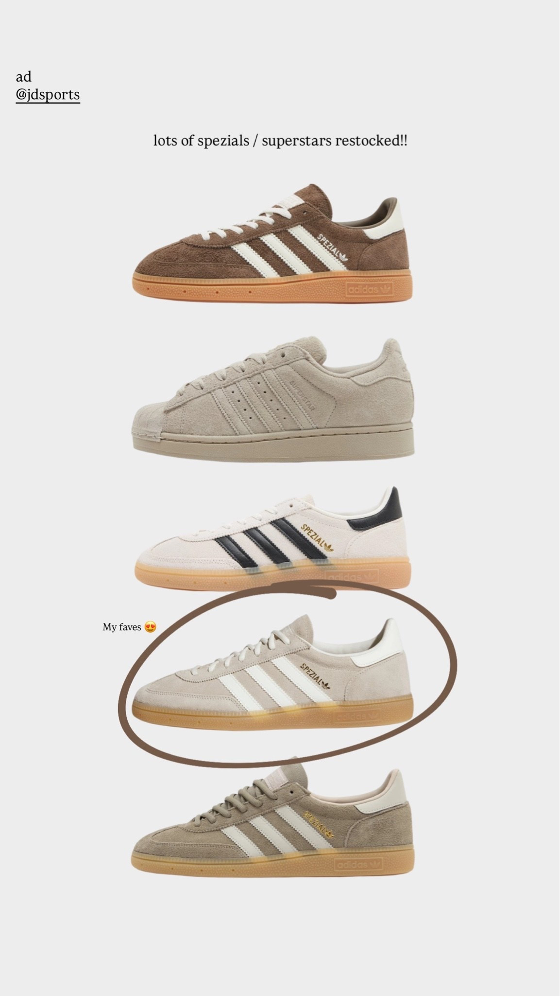 ad JD - lots of spezials / superstars restocked!!

#LTKsummer #LTKuk #LTKstyletip