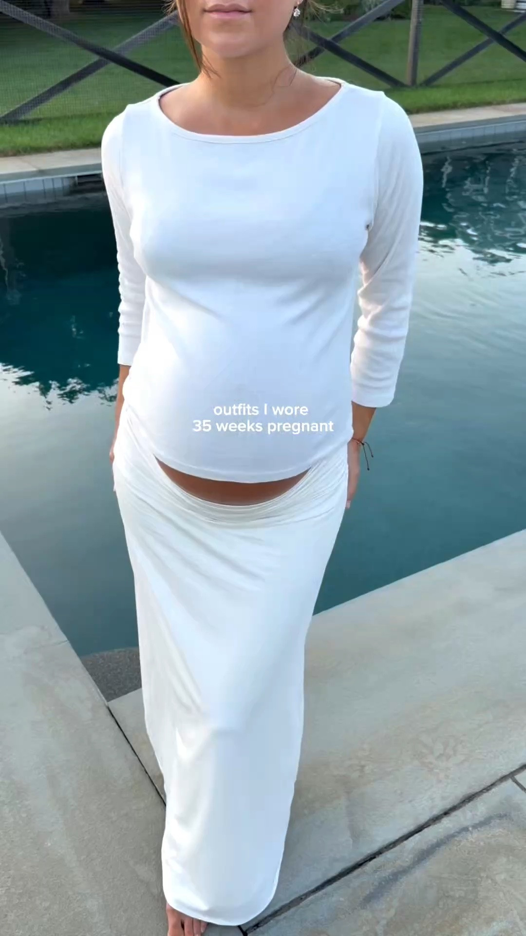 [8/12/26] outfits I wore at 35 weeks | Nantucket outfit inspo ⚓️⛵️

• white set, @abercrombie, wearing medium top + small bottom
• black coverup is uncle studios and several years old (linking similar), shoes are dolcevita and on sale!
• grey active set, beyond yoga, medium top + bottom 
• navy top + skirt, top is size medium from Frank & Eileen, skirt is @freepeople, linking similar. Shoes were on sale at @oldnavy but sold out so linking another pricier option from
@Madewell 
• aerie white seersucker dress, small + 100% cotton - currently on sale for 30% off! Sandals are dolcevita
• navy top is @abercrombie, size medium and pant are @freepeople, so fun and come in other colors! Size xs
• petal and pup gingham dress, small + 100% cotton! 
• terry cloth striped dress is @Aerie, size small. No longer available in blue, but comes in a light brown stripe for $17!!! (70% off) 
• white tank (medium) and linen pants are @gapstyle 
• long sleeves button down is old brandy Melville and shorts are @Aerie (small) 
• pink and white pj set, 100% cotton from
@abercrombie from a few months ago, linking new styles in stock that are also soooo cute. Wearing size small 
• striped pullover is on sale for 70% off (under $20!) from @Aerie (small) paired with @abercrombie crinkle pants (xs short) sold out in white but available in other colors!

#LTKootd #LTKSeasonal #LTKBump