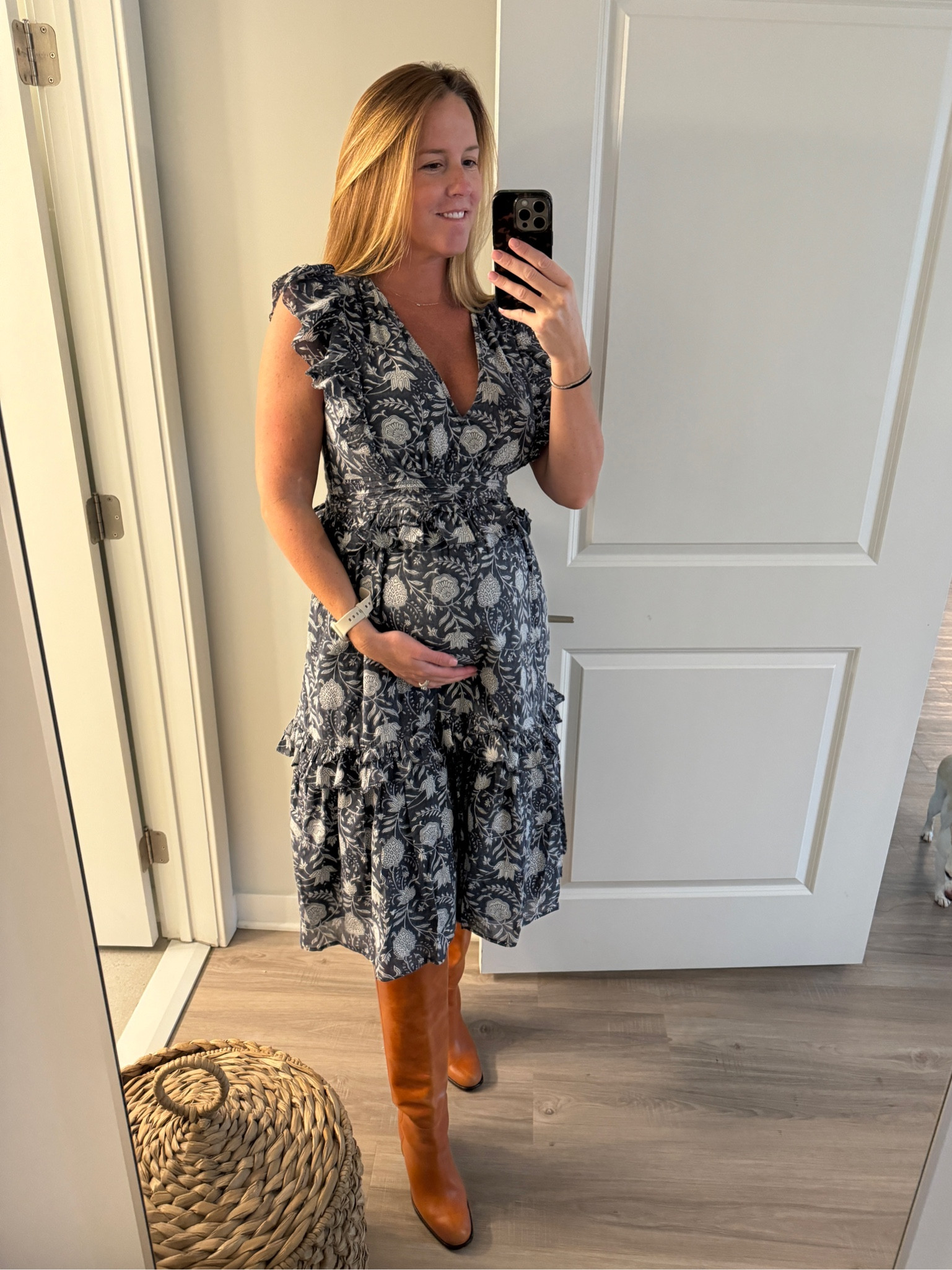 Maternity - 35 weeks pregnant. Brunch outfit. 

#LTKbump #LTKSeasonal