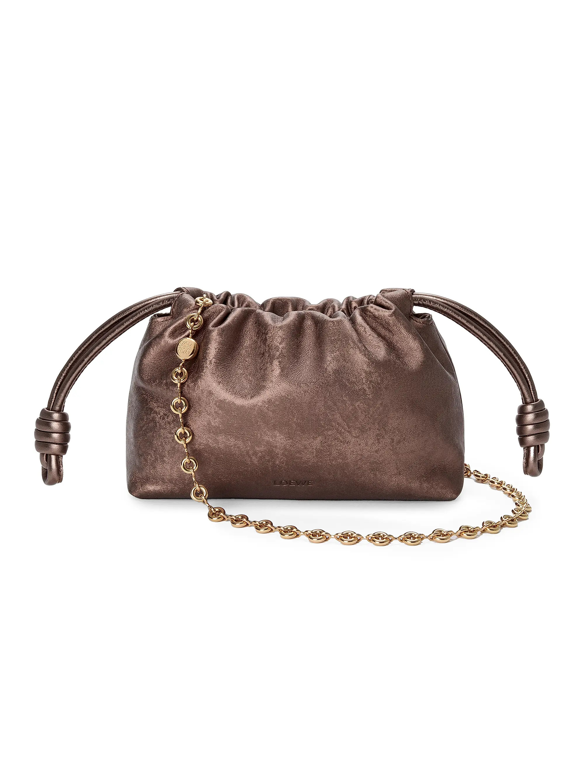 Mini Flamenco Metallic Leather Clutch | Saks Fifth Avenue