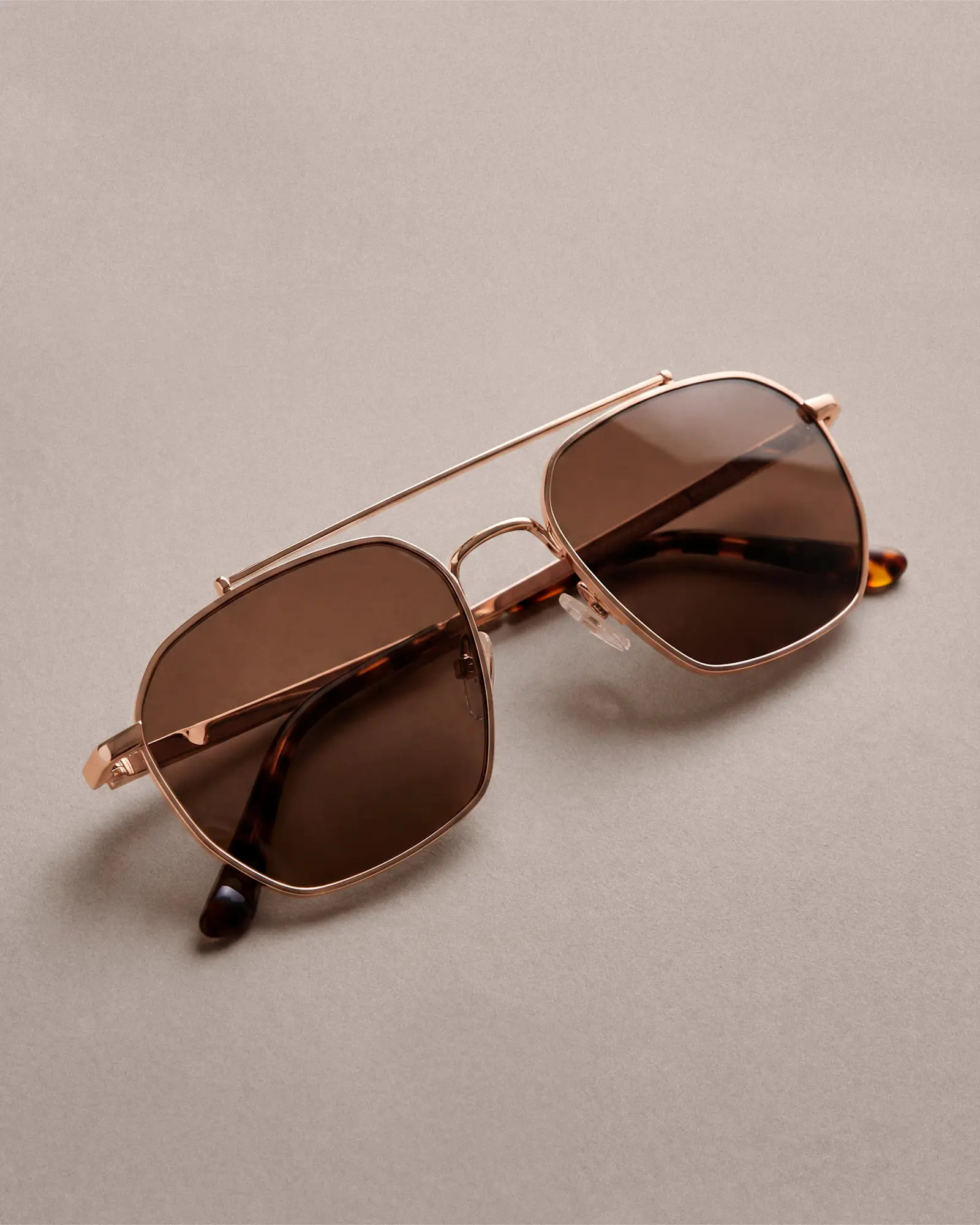 Baja Polarized Stainless Steel Sunglasses in Gold with Brown lens | Quince