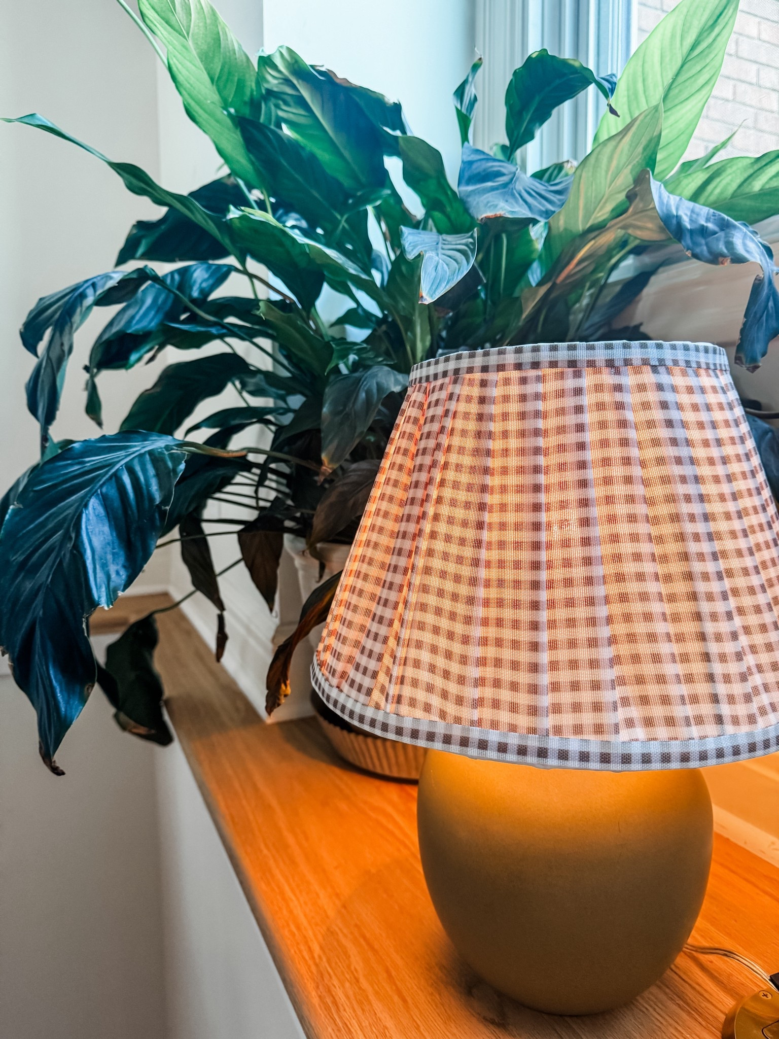 Target lamp paired with a gingham lamp shade

#LTKHome