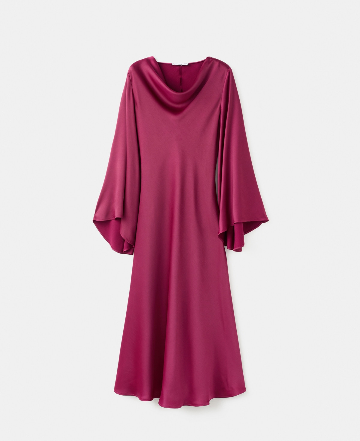 Mango Women's Flared-Sleeve Satin Dress - Fuchsia | Macy's