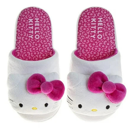 Hello Kitty Ladies Dual Sizes SlippersWhite/Fuchsia Size: 5-6 | Walmart (US)
