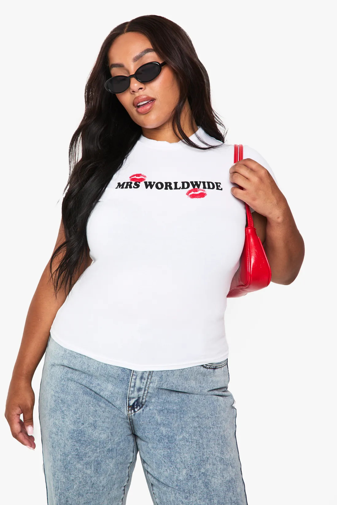 PLUS MRS WORLDWIDE FITTED TEE | boohoo (US & Canada)