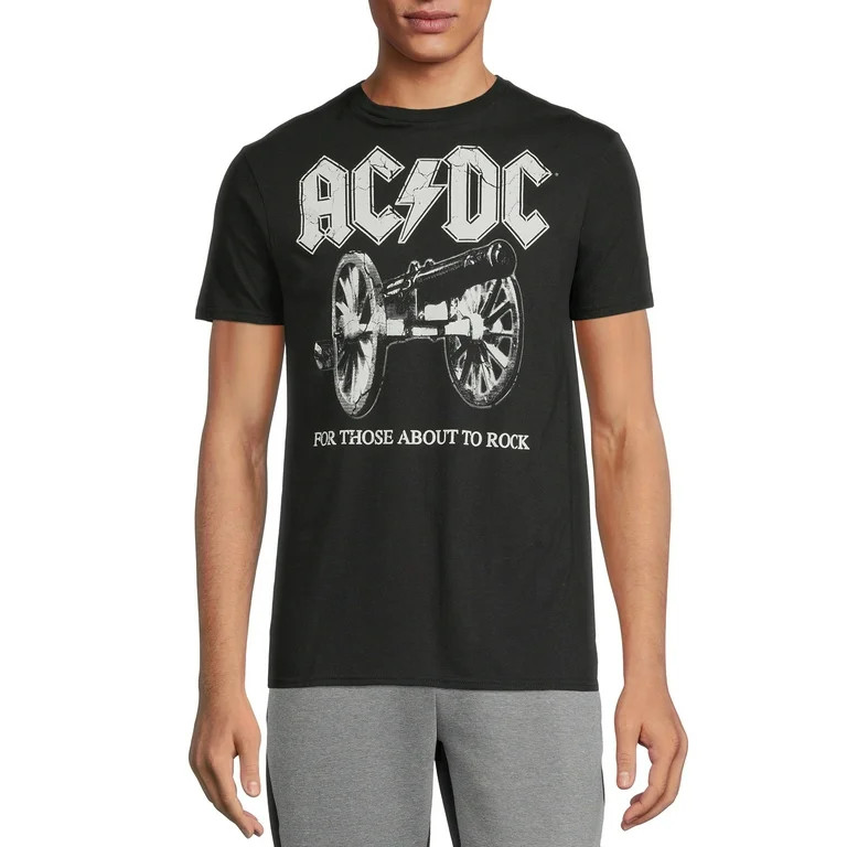 AC/DC Men's Band T-Shirt with Short Sleeves - Walmart.com | Walmart (US)