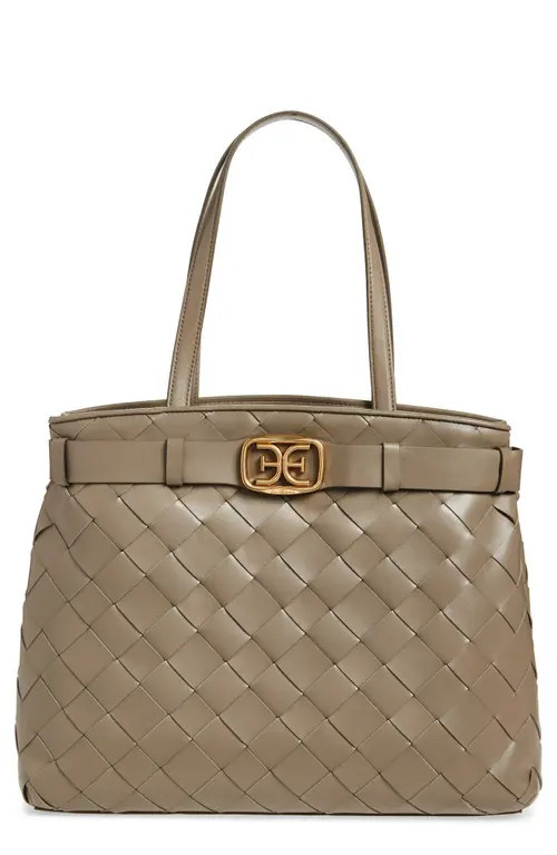 Sam Edelman Cleo Woven Leather Tote in Taupe at Nordstrom | Nordstrom