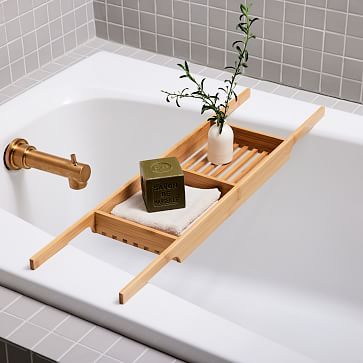 Brockton Bamboo Bath Caddy | West Elm (US)