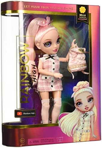Rainbow High Jr High Series 2 Bella Parker- 9" Pink Posable Fashion Doll with Designer Accessories a | Amazon (US)