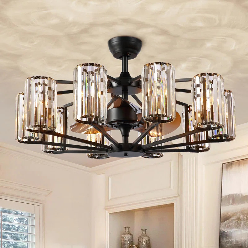 34.7'' Ceiling Fan With Light Kit & Remote Control | Wayfair North America