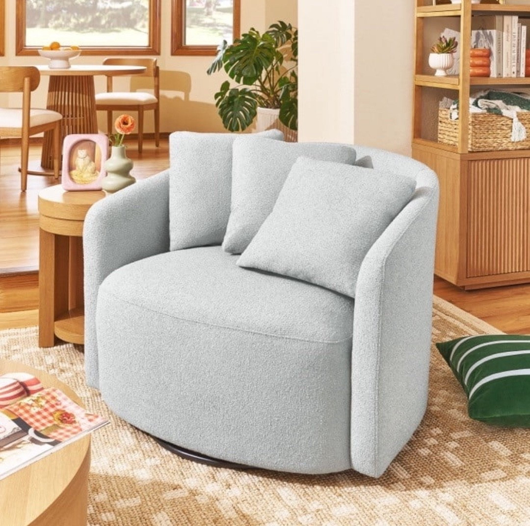 Beautiful Drew Accent Chair by Drew Barrymore, Cornflower Blue Boucle!

#LTKStyleTip #LTKHome