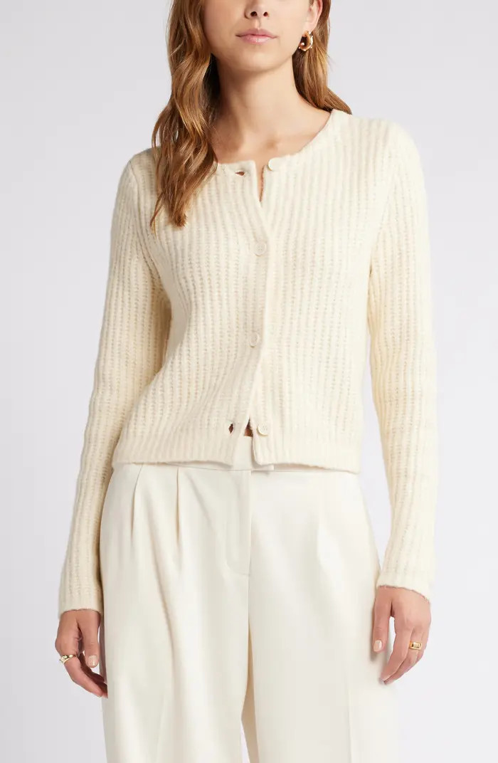 Cropped Fisherman Cardigan | Nordstrom