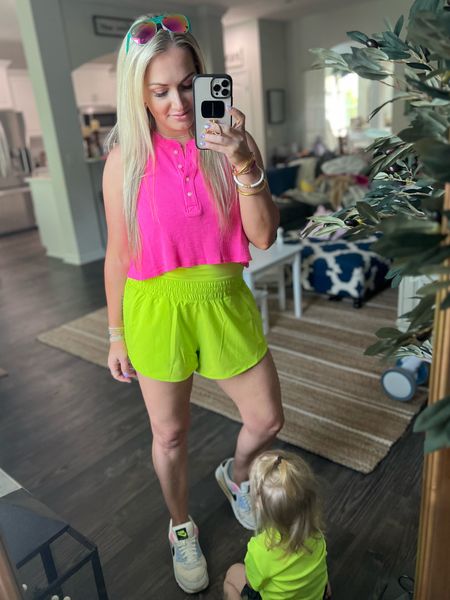 I’ll be wearing these in all colors all summer long! Seriously. The romper and the waffle top are both on sale right now PLUS use code TREAT for an extra discount! Size up in the romper! 

#LTKstyletip #LTKfit #LTKunder50