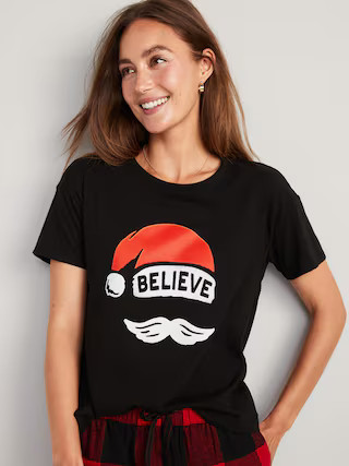 Matching Holiday Graphic Easy T-Shirt for Women | Old Navy (US)