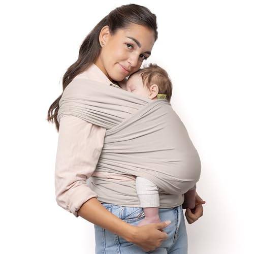 Boba Baby Wrap Carrier – Original Baby Sling Carrier for Newborns (7–35 lbs), Soft, Secure, Hands-Free & Ergonomic, Ideal for Comfortable Bonding, New Parents (Beige) | Amazon (US)