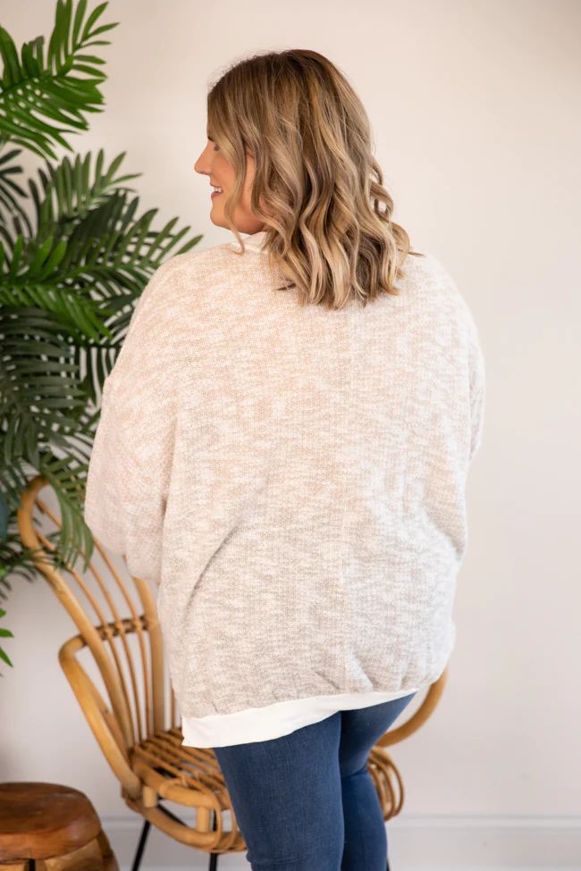 So Wonderful To Me Taupe Pullover | The Pink Lily Boutique