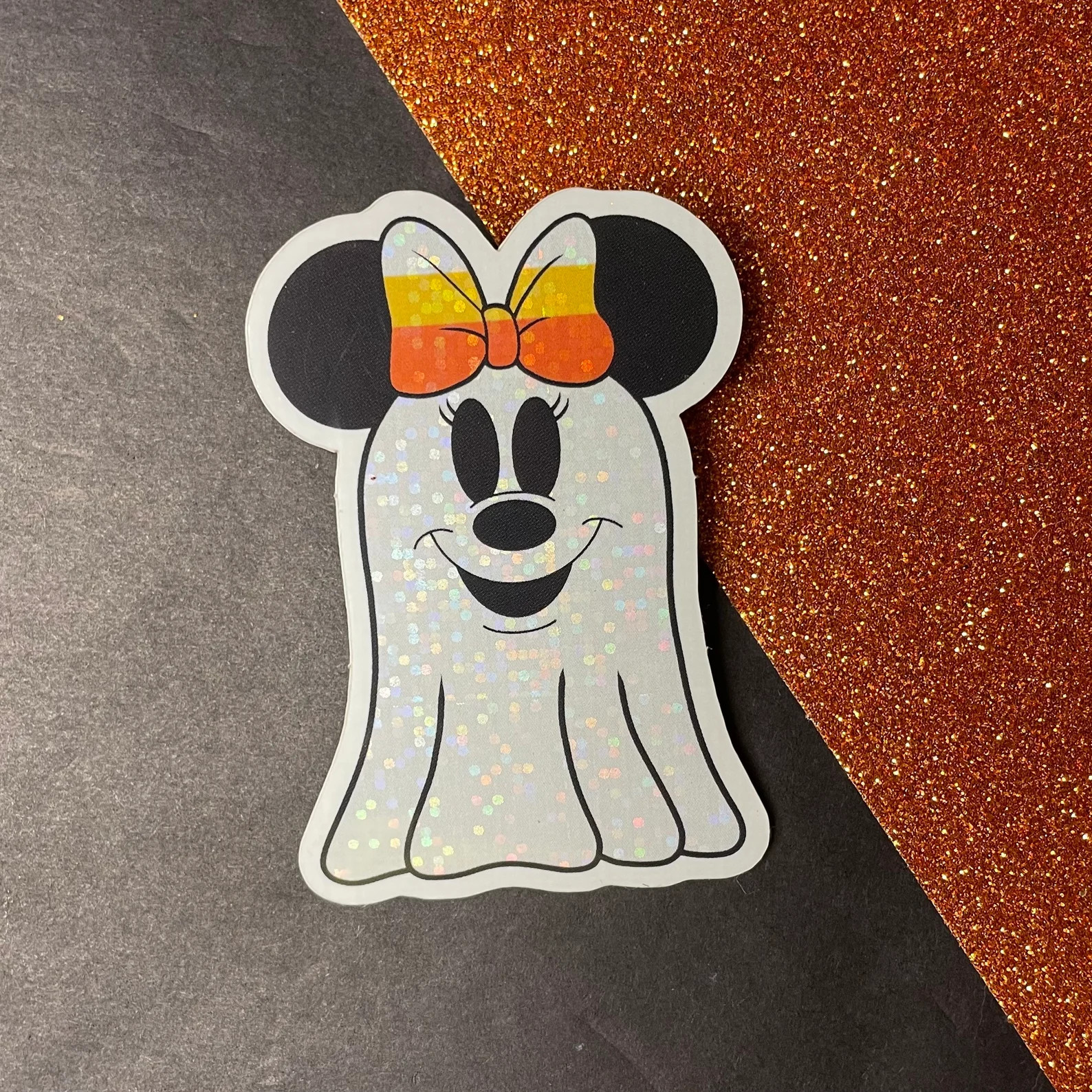 Ghost Minnie glitter sticker | Disney Halloween sticker | | Etsy (Global)