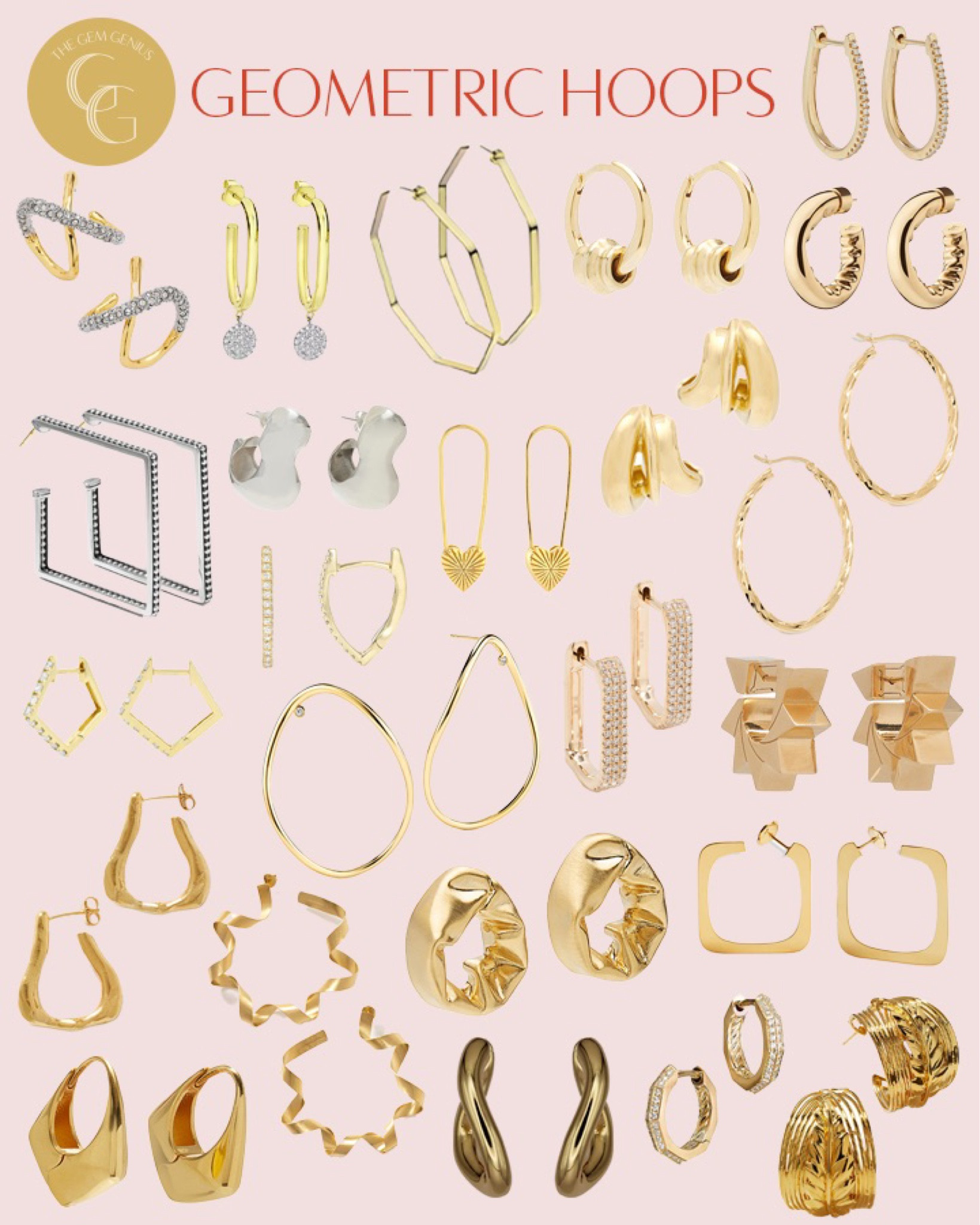 Geometric Hoops // As hoops continue to be in every jewelry box, here's to the latest hoop earring trend!

#thegemgenius #gemgenius #jewelry #jewels #jewelryaddict #gemstones #hoop #hoopearrings #onlineshop #shopsmall #womenownedbusiness #smallbusiness #smallbusinessowner #onlinebusiness #womenowned #earrings #necklace #bracelet #braceletstacks #rings #accessories #womensstyle #womensfashion #instajewelry #jewelrygram #designerjewelry #statementjewelry #statementearrings #fashionjewelry #moodboard

#LTKFind #LTKstyletip #LTKSeasonal