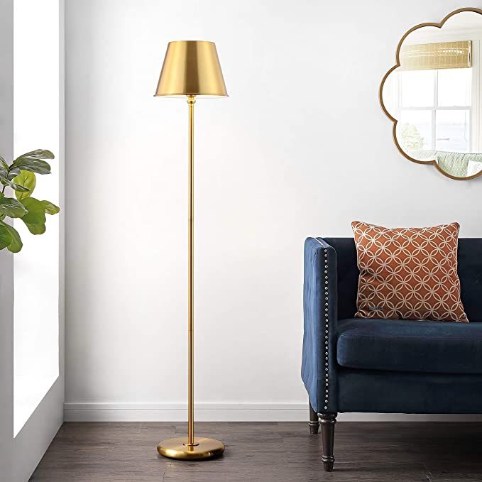 Safavieh Lighting Collection Asher 60-inch Brass Iron Floor Lamp (LED Bulb Included) FLL4094A | Amazon (US)
