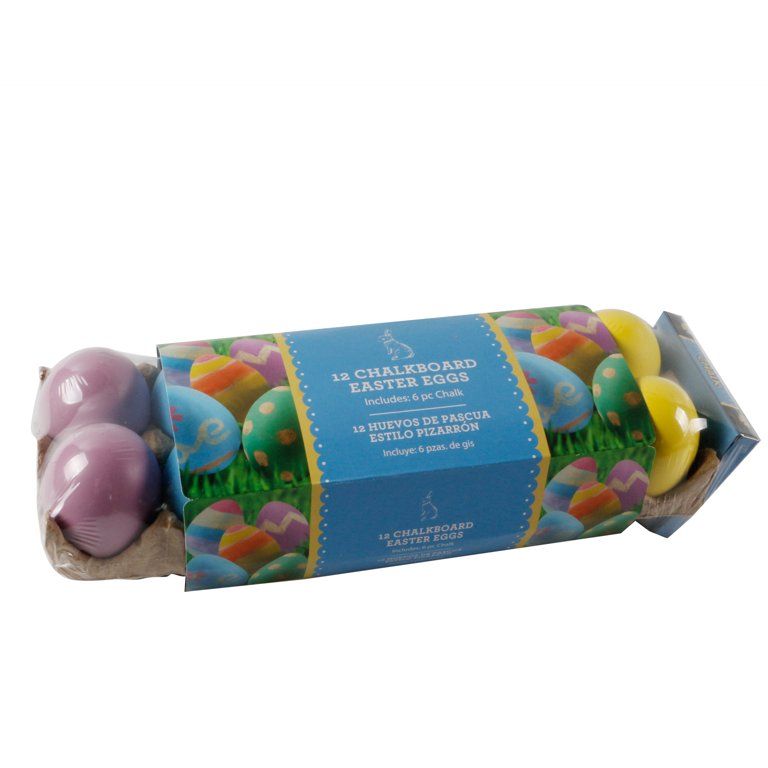 Way To Celebrate Colorful Chalk Egg Set,12pcs eggs &6pcs chalks,MERRYART07A | Walmart (US)