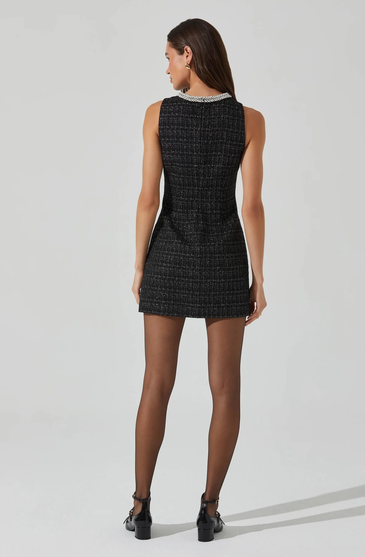 Althea Tweed Pearl Collar Mini Dress | ASTR The Label (US)