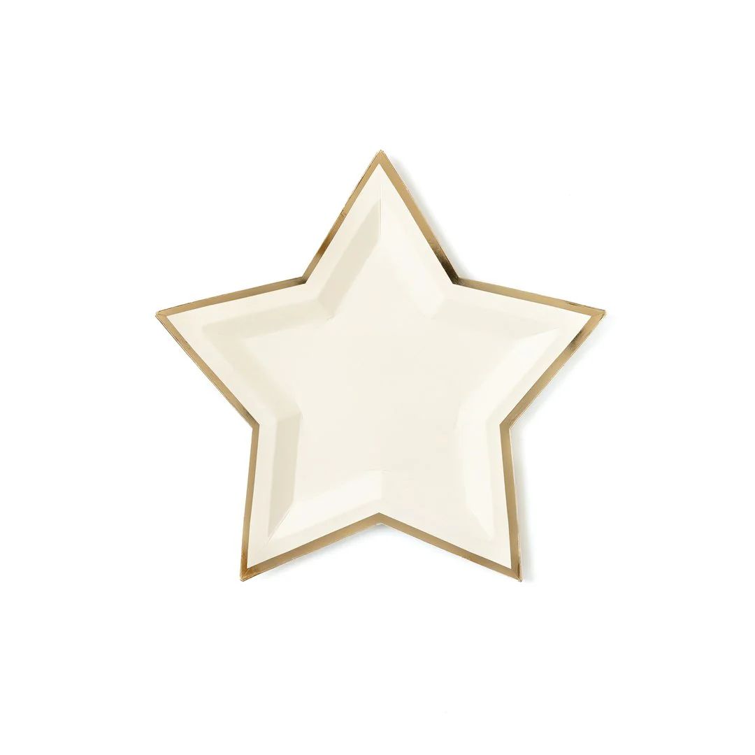 Cream Star Shaped Plates | Ellie and Piper