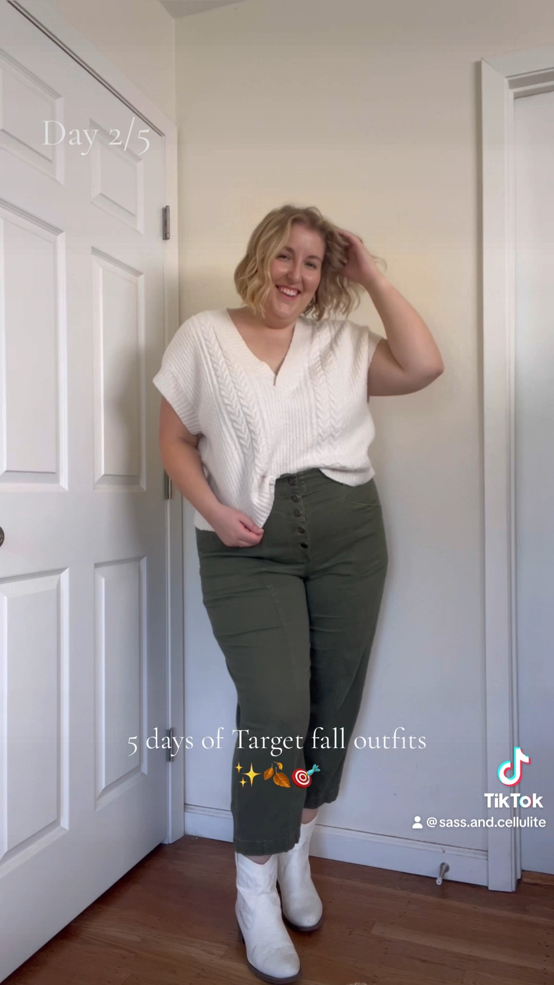 Day 2 of 5 days of fall Target outfits! These pants are my FAVE! I’m wearing size XXL - and they’re super comfy and stretchy! Wearing XXL in the vest too  

#LTKsalealert #LTKmidsize #LTKstyletip